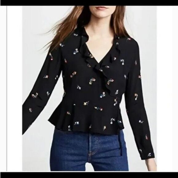 Rails Simone Ruffle Floral Wrap Top - Picture 1 of 9